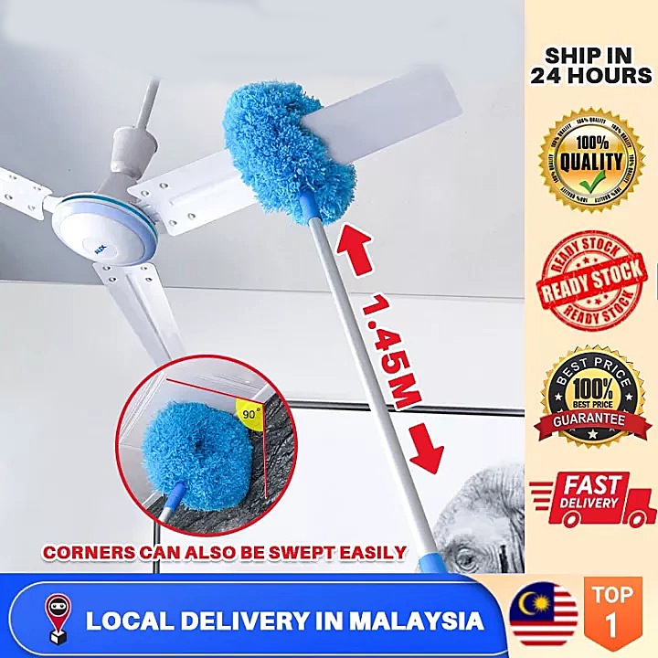 Ceiling Fan Duster Absorb Dust Save Strength Adjustable Telescopic