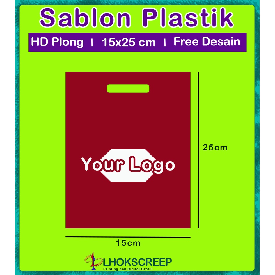 Plong 15X25 Screen Printing Plastic Bag Shoppingbag Plastic Bag