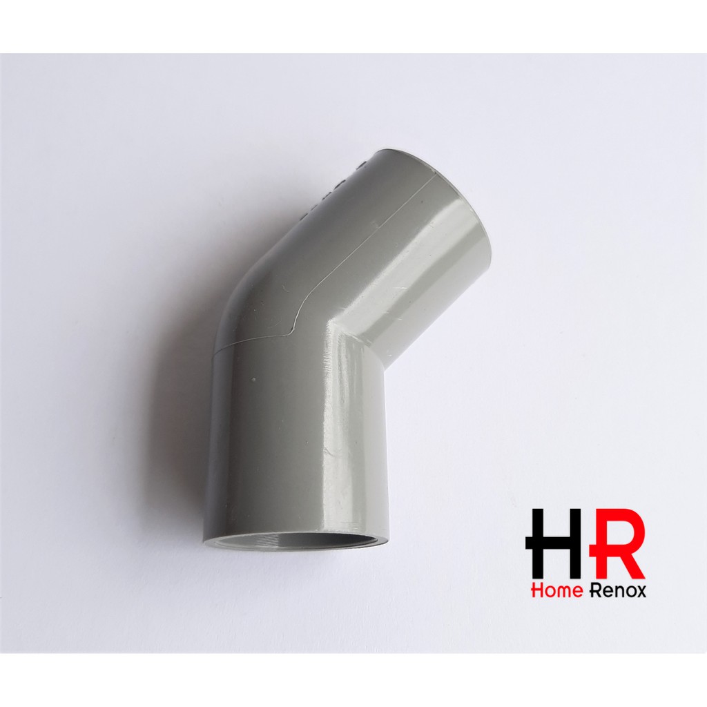 PVC 45 Dgree Elbow 1/2" (15mm) Penyambung Paip Plastik/PVC Fitting