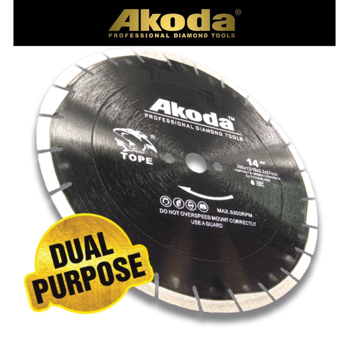 AKODA 14" ASPHALT CUTTING BLADE BLACK PREMIUM 600meter Shopee Malaysia
