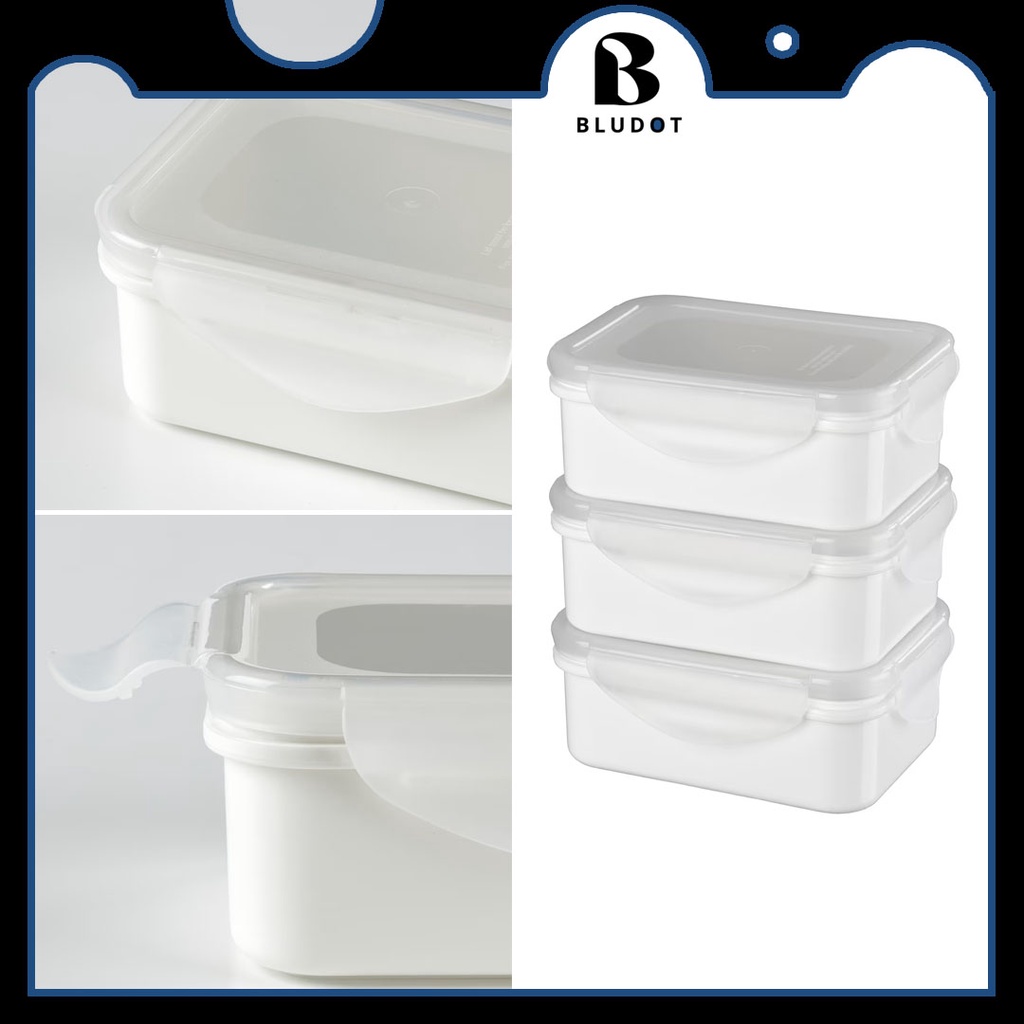 [3 PIECES] IKEA LUNCH BOX FULLASTAD LUNCH BOX WHITE RECTANGULAR IKEA