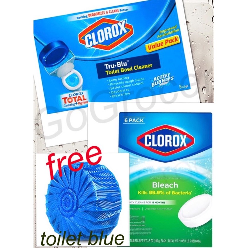 Clorox Toilet TruBlu Tablet/Toilet Blue Tablet/Toilet Bleach Tablet