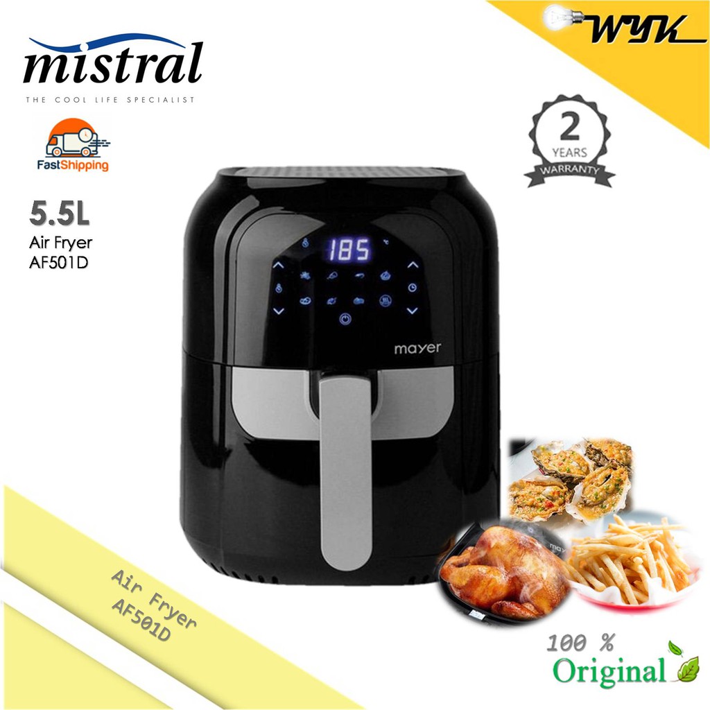 Mistral 5.5L Air Fryer With Digital Touch MMAF501D Shopee Malaysia