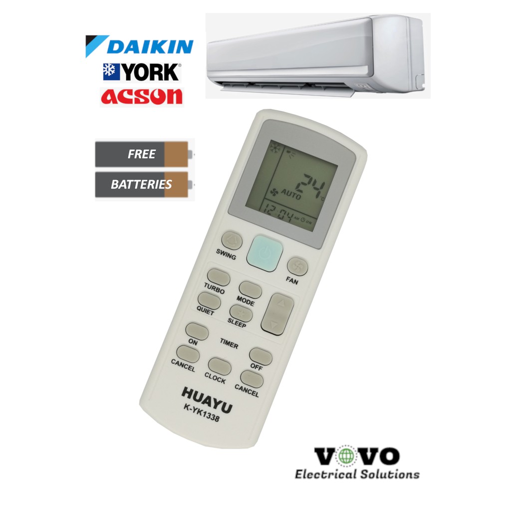 DAIKIN YORK ACSON Universal A/C Air Cond Replacement Remote Control