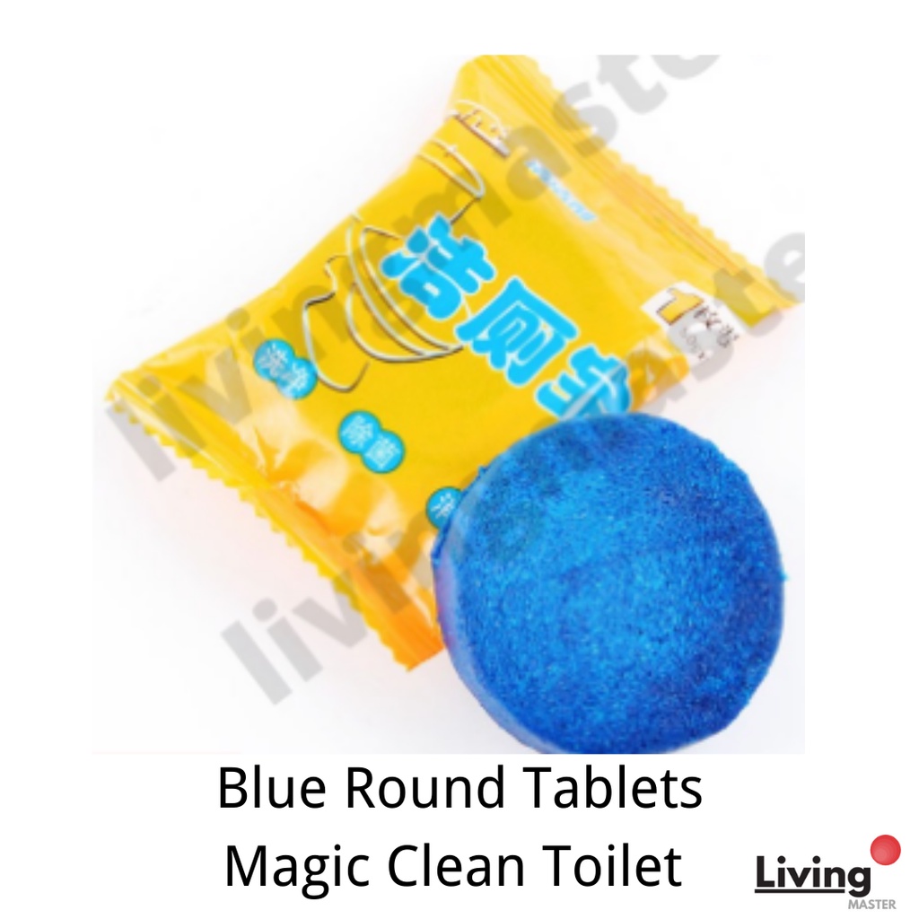Blue Round Tablets Magic Clean Toilet Washroom Fresh Cleaner Easy to