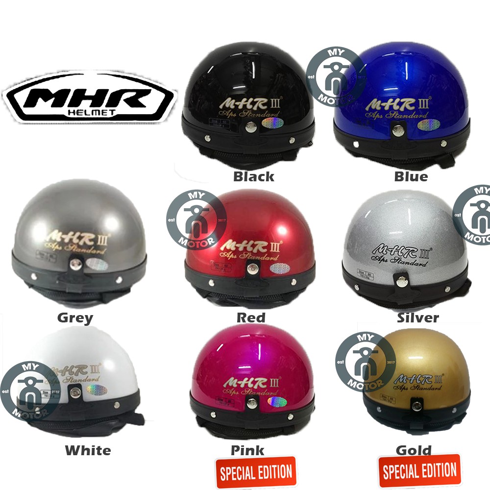 MHR III Half Cut Steng Kura 👍ORIGINAL👍 Helmet Multiple Color & Visor