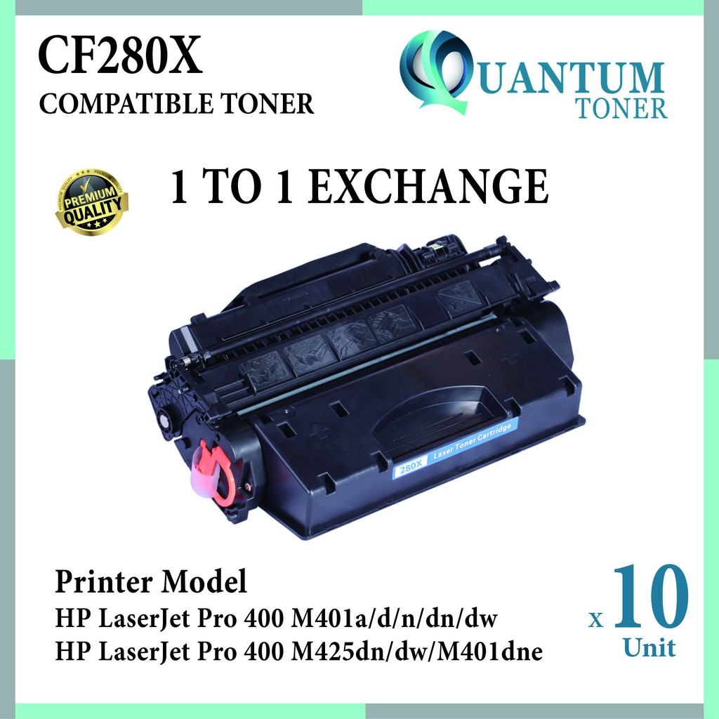 4x CF280X 80X Toner Cartridge For HP LaserJet Pro 400 M401dn M401n MFP