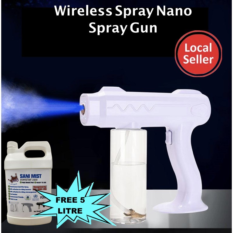 [NEW YEAR SALE!] [NEW GENERATION] Wireless Spray Nano Spray Gun+ FREE 5