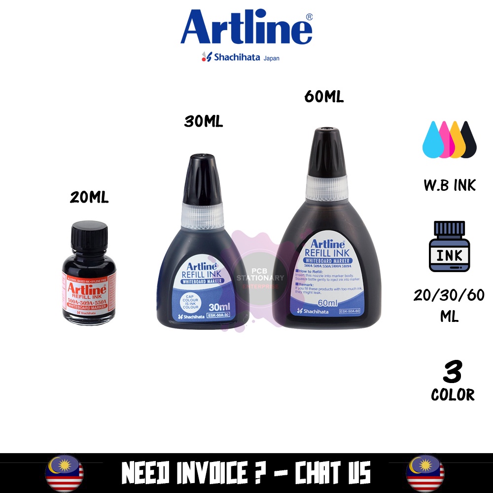 Artline Whiteboard Marker Refill Ink / Whiteboard Ink / Ink Refill