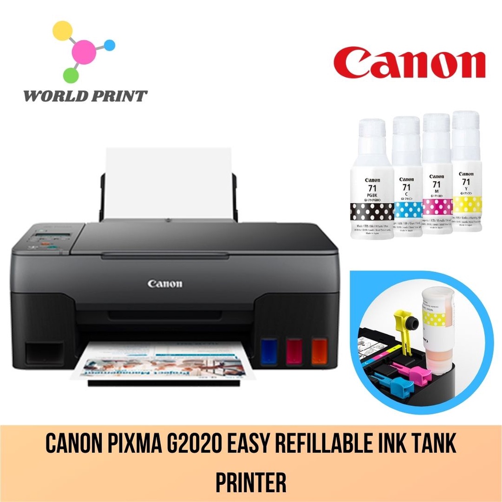 CANON PIXMA G2020 Easy Refillable Ink Tank Printer Shopee Malaysia