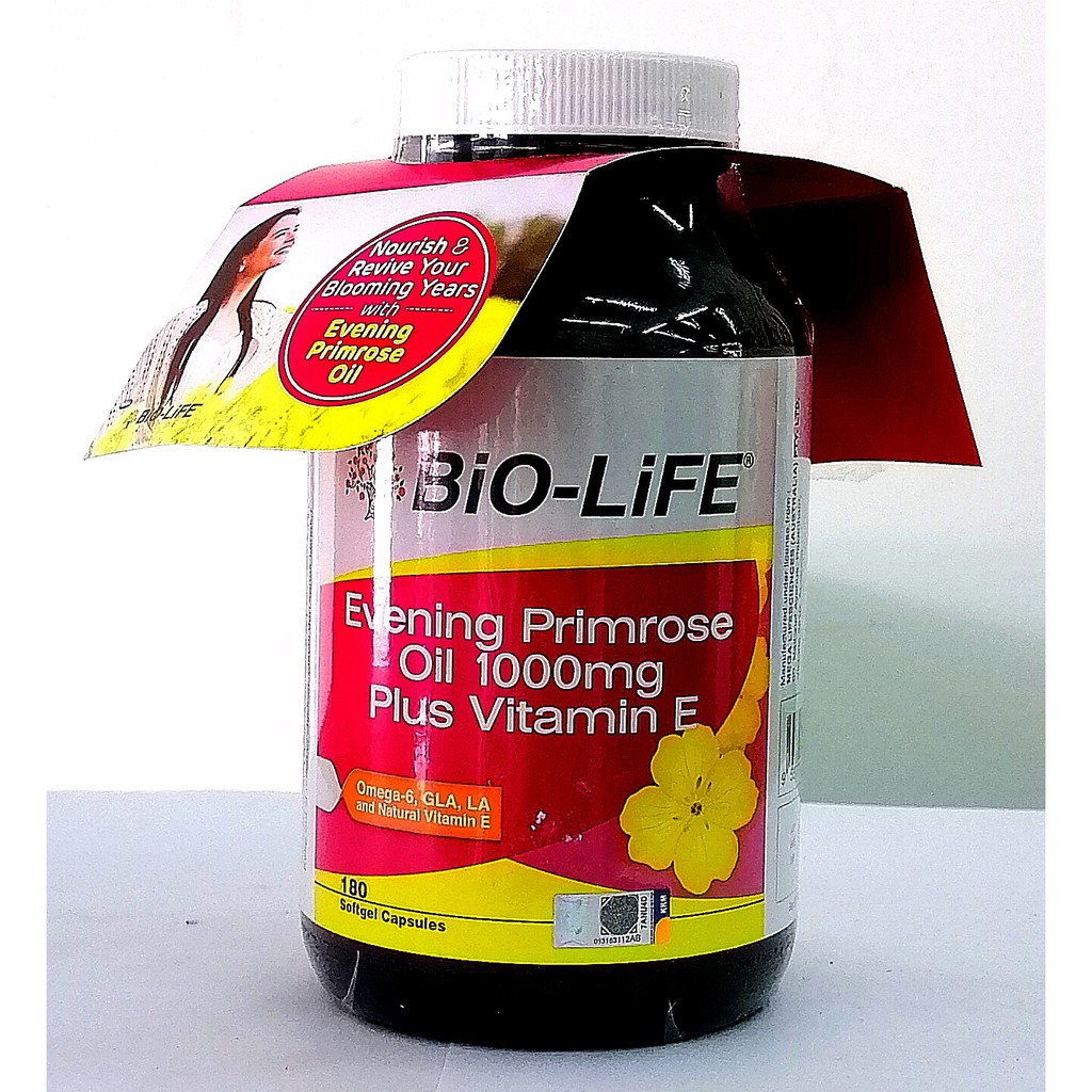 BIOLIFE Evening Primrose Oil + Vitamin E 180s Shopee Malaysia