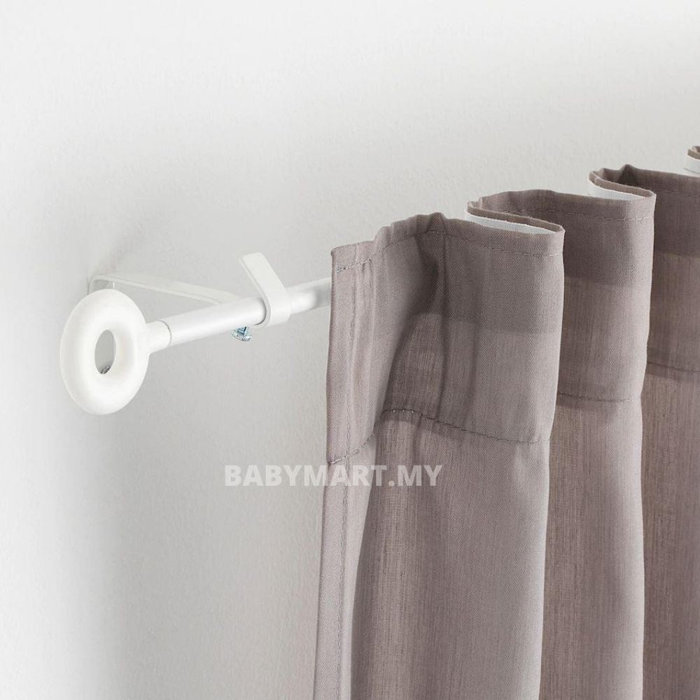 langsir sliding door*langsir blackout* IKEA IRJA Curtain Rod Set White 140cm Besi Langsir Rumah