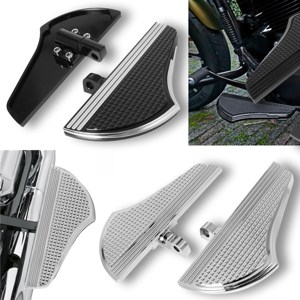 Motorcycle Passenger Defiance Floorboards Footboard Black CNC Male Mount Foot Pegs For Harley