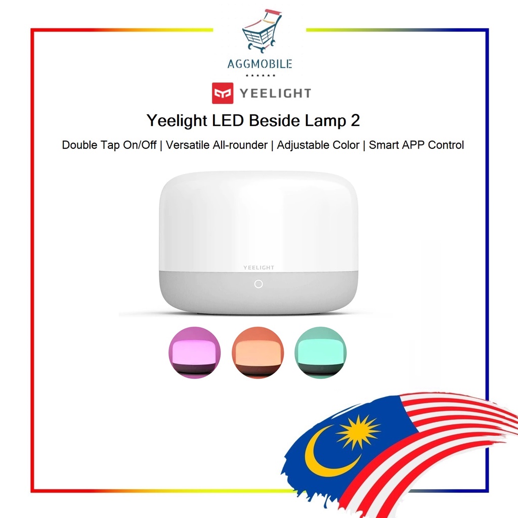 Yeelight LED Smart Bedside Lamp D2 (Smart App Control, Colourful Soft