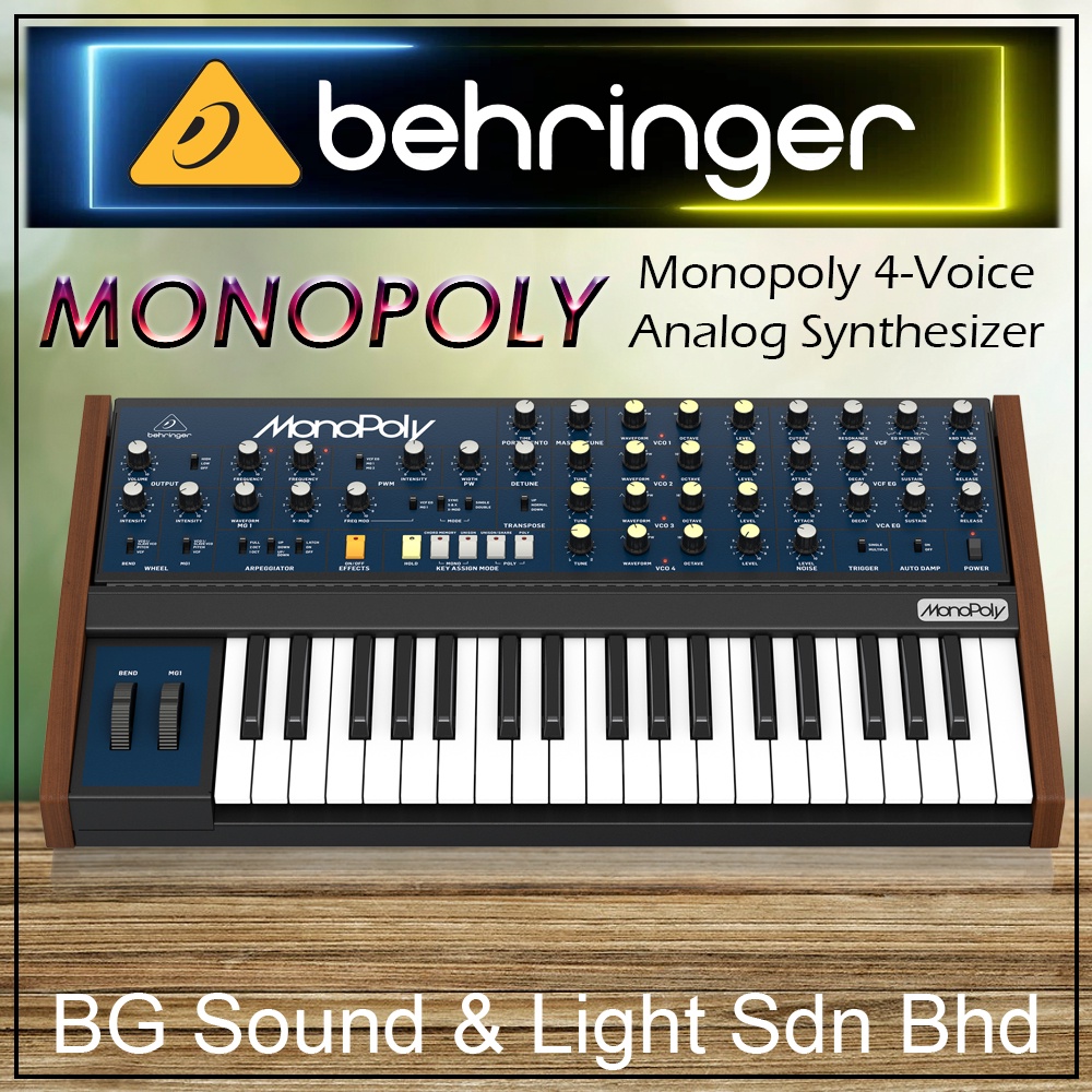 Behringer Monopoly 4Voice Analog Synthesizer Shopee Malaysia