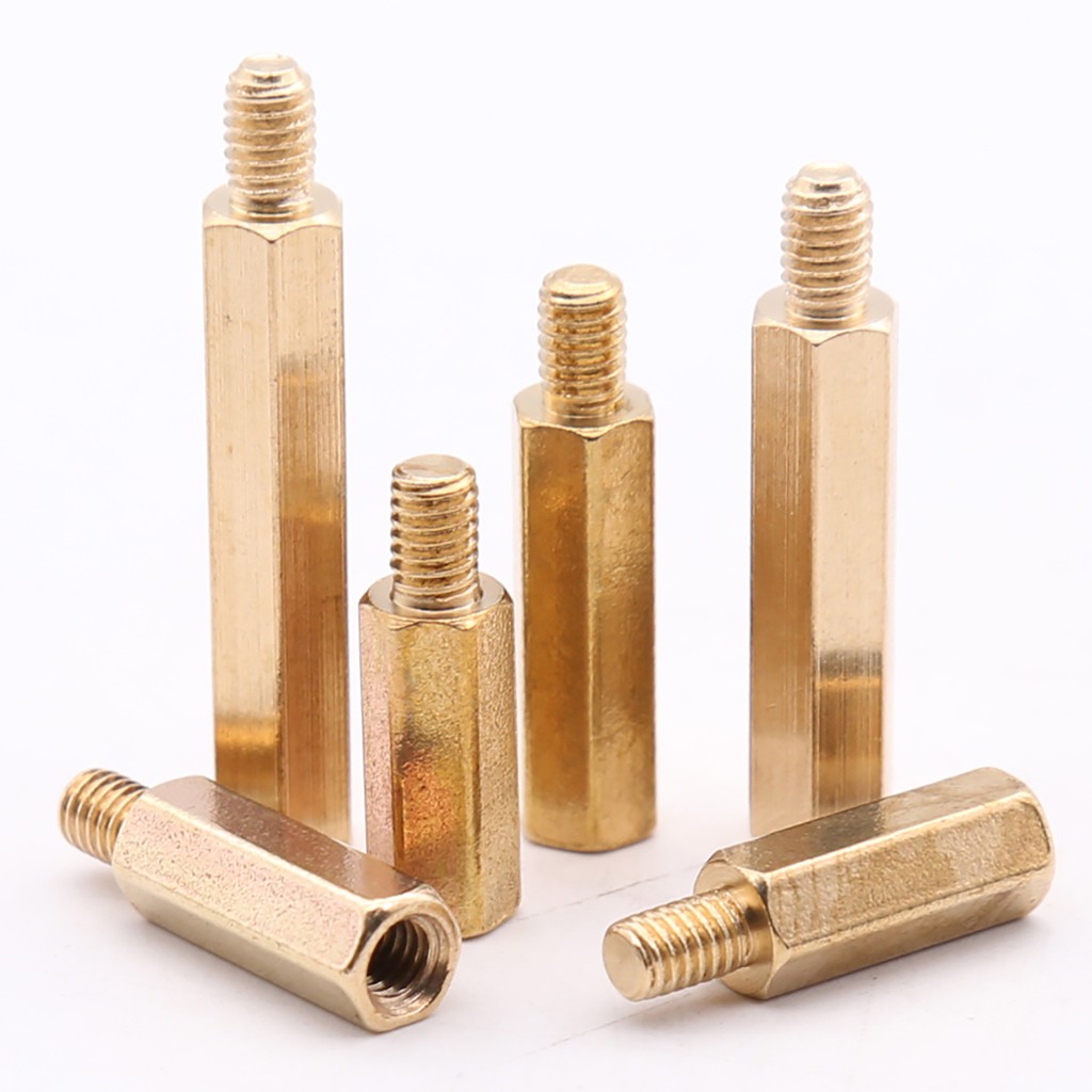 M3 Solid Brass Male Female Spacer Stud Hex Standoff Screws Nuts