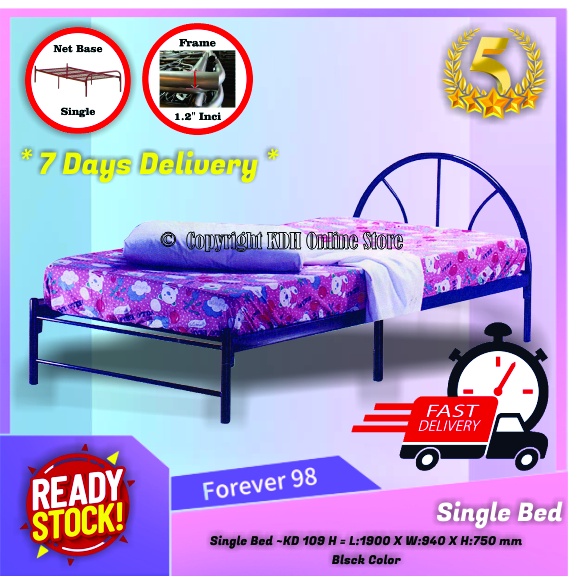 (Shipping Murah Gila)KD 109 /1.2 Inch Frame Tebal/Katil Single/Single