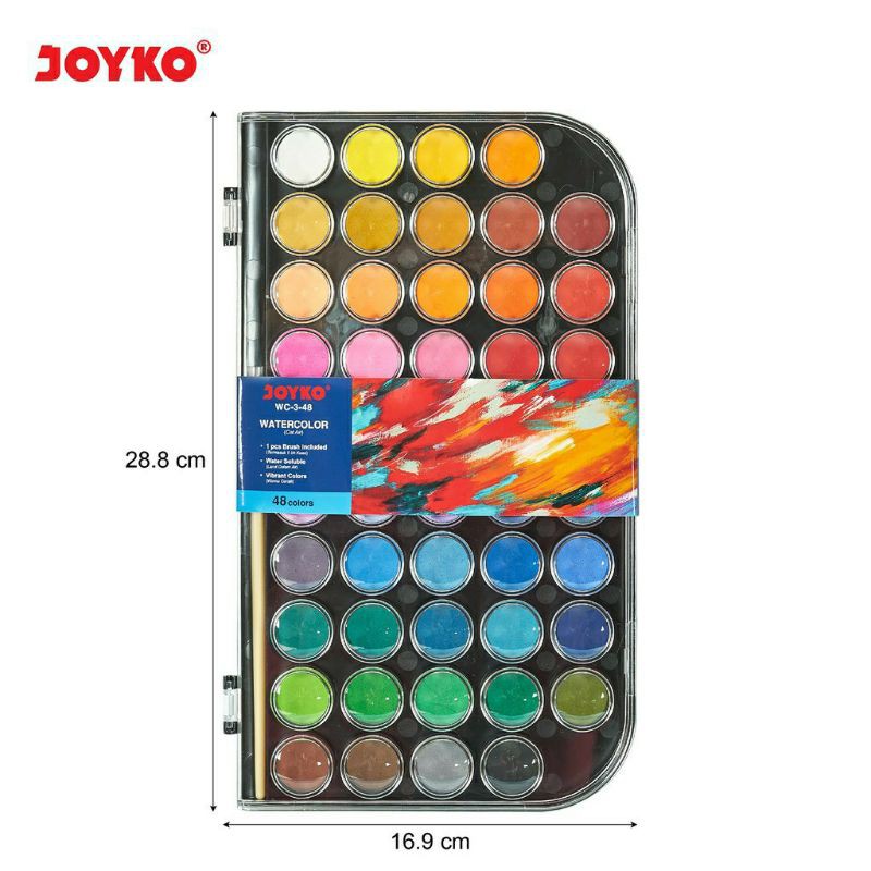 Joyko Watercolor WC348 Watercolor Cake Set 48 Colors Shopee Malaysia