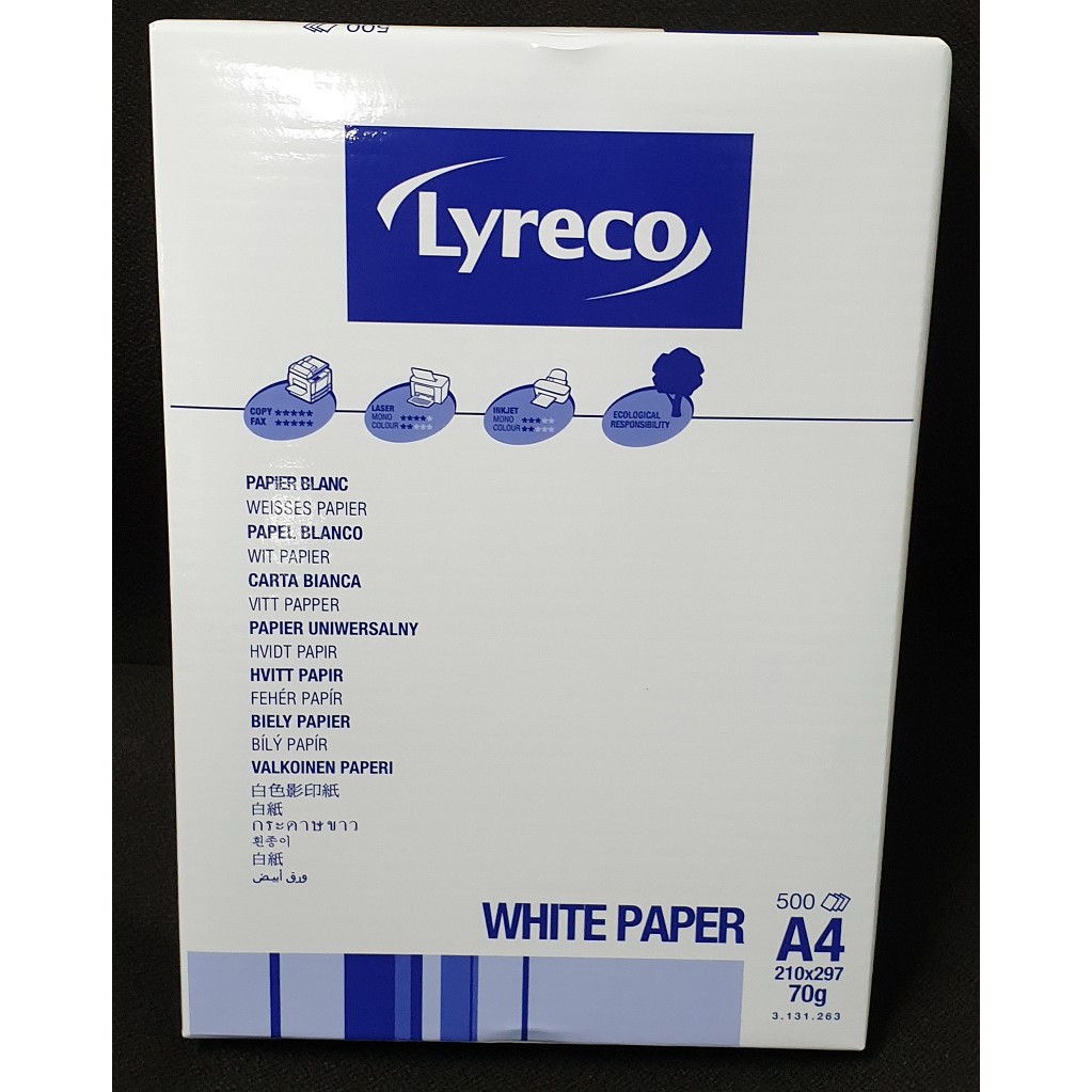 Lyreco Multi Purpose Copier Paper / Kertas A4 70gsm (500 sheets per