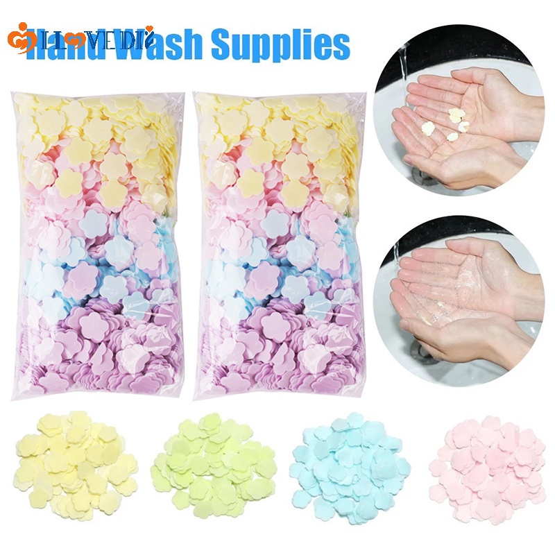 1000 Pieces Flower Shape Soap Paper Scented/ Disposable Hand Washing