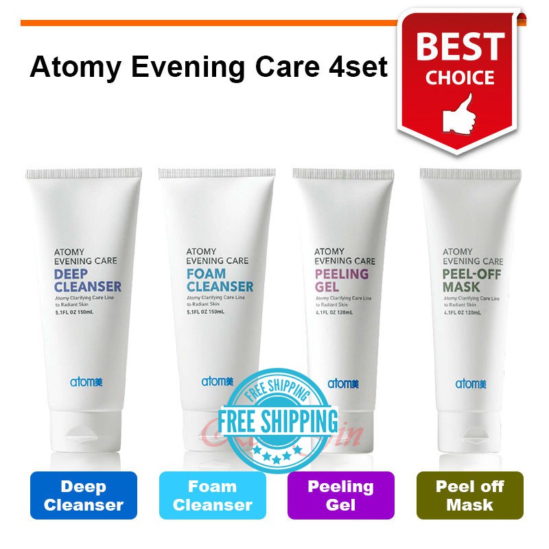 Atomy Evening Care Foam & Deep Cleanser/Peeling Gel/PeelOff Mask