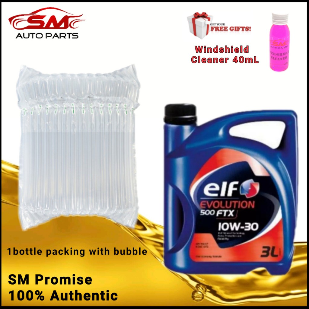 SM ELF 10W30 / 10W30 Evolution 500FTX Engine Oil (3Liter) Shopee