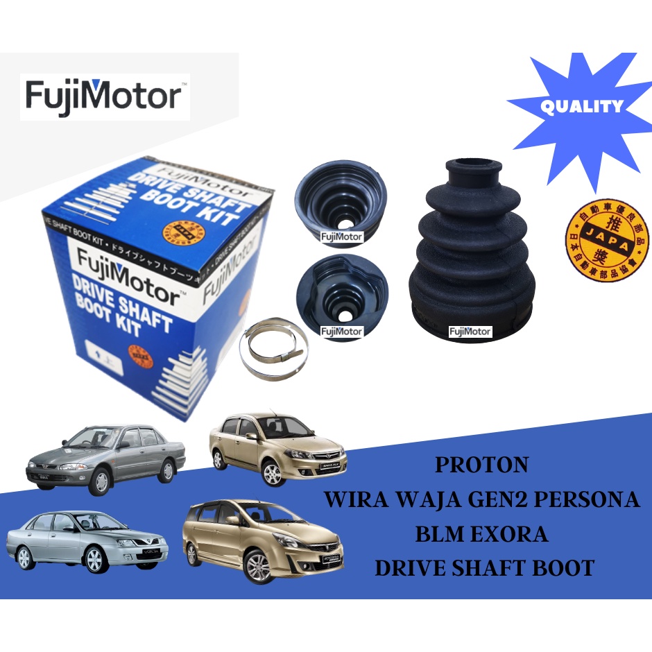 Fujimotor Drive shaft boot proton wira / waja inner outer cv boots