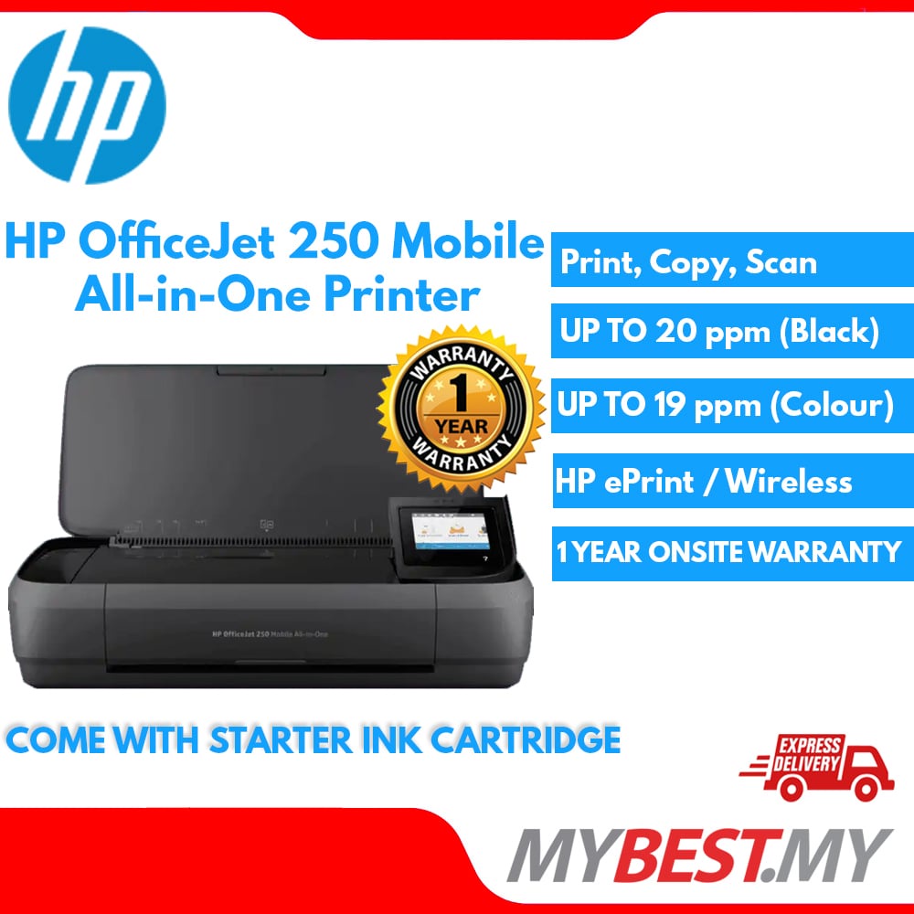 HP OfficeJet 250 Mobile AllinOne Printer Shopee Malaysia