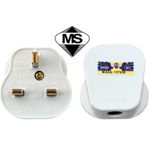 13A SIRIM approval UK plug top (Malaysia standard plug) Shopee Malaysia