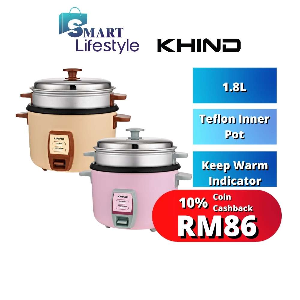 Khind Rice Cooker 1.8 Litres RC918T RC 918T (Random Colour) Shopee