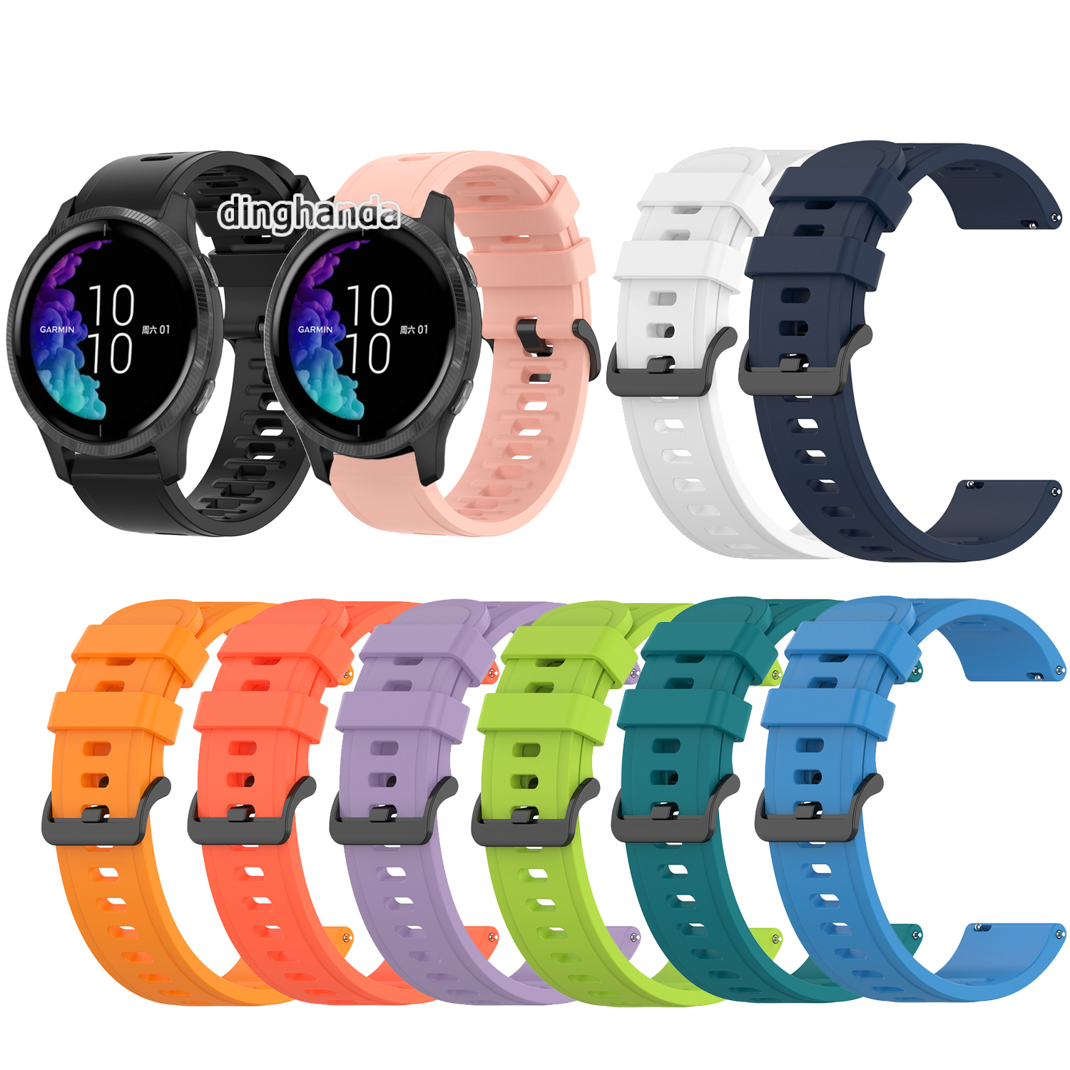 Silicone WatchBand Strap for Garmin Venu Sq Shopee Malaysia