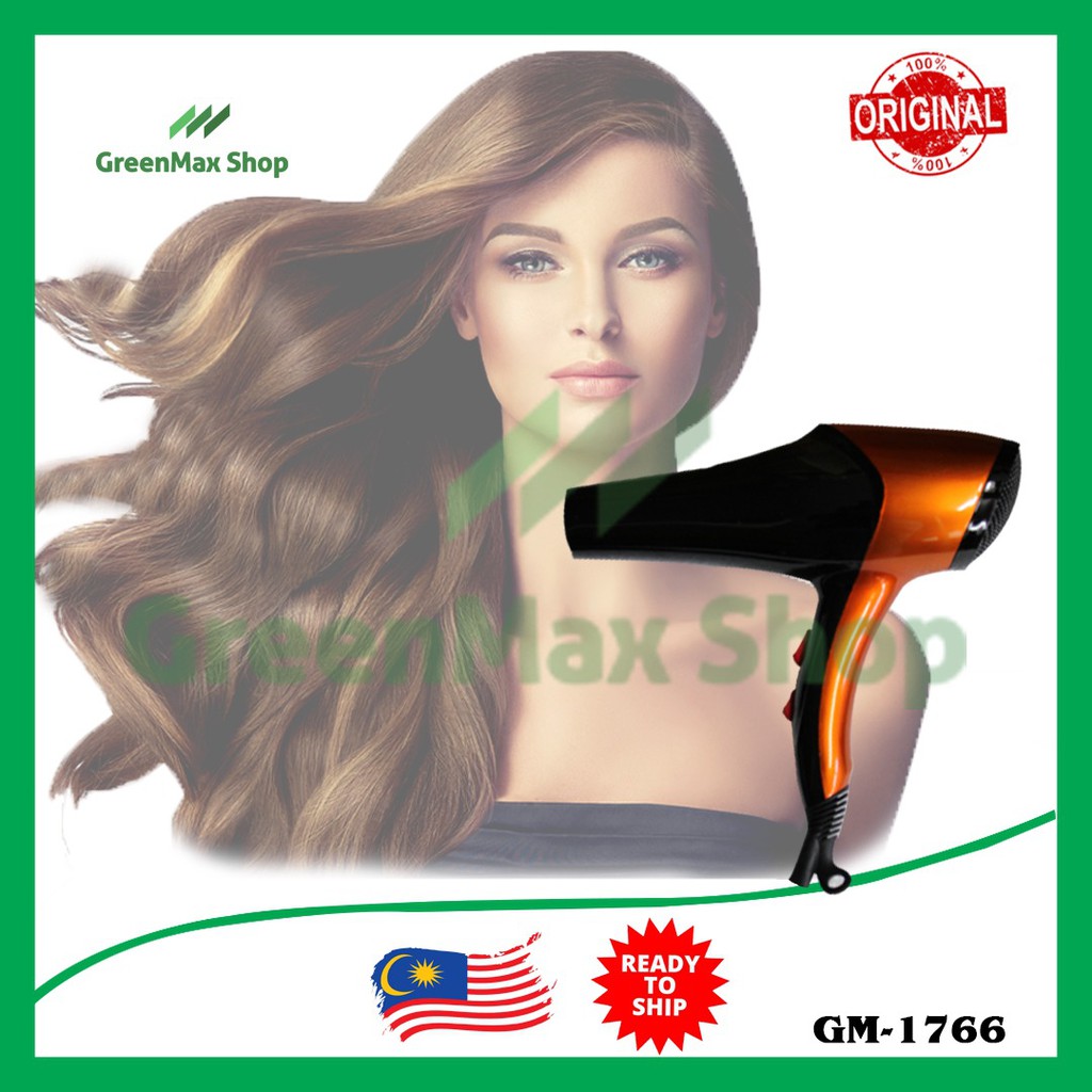 [READY STOCK] GEEMY GM 1766 PROFESSIONAL HAIR DRYER WITH AC MOTOR HAIR STYLISH VOLUME HIGH POWER