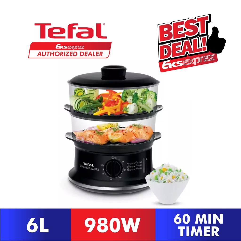 Tefal Convenient Steamer 2 Bowl (6L/980W) VC1401 Shopee Malaysia