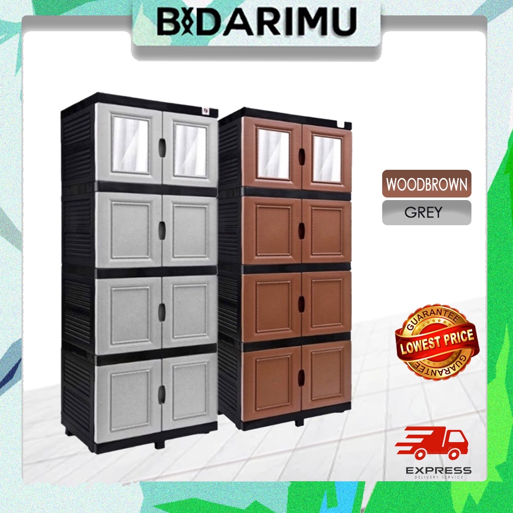 Plastic Drawer Laci Baju & Cermin Drawer Storage Clothes
