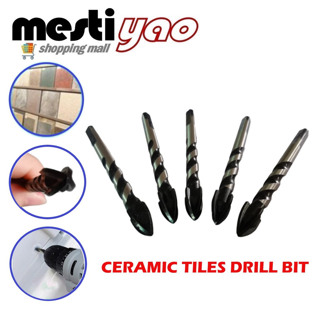 LT Concrete Cement Ceramic Tile 4 Flute Drill Bit 5.5mm / 6mm / 8mm