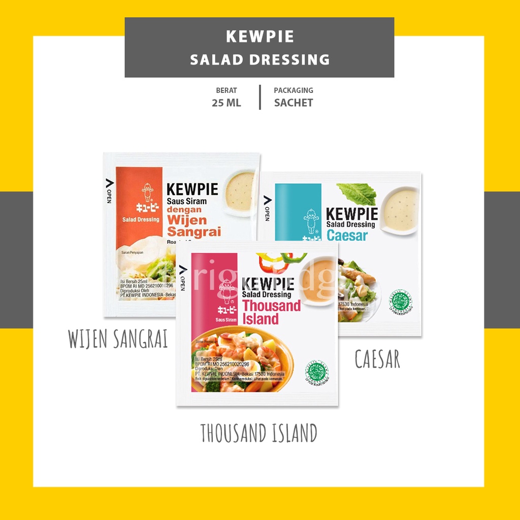 Kewpie SALAD DRESSING SACHET 25ML Japanese DRESSING Sauce Caesarean SALAD DRESSING Roasted