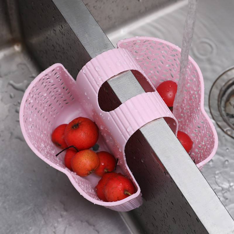 DoubleLayer Thick Plastic Sink Accessories Basket Hallow Drainer