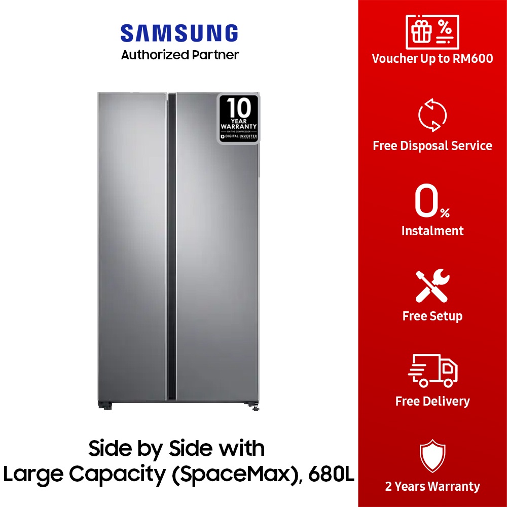 Samsung 680L (RS62R5031SL) Refrigerator Side by Side Fridge with