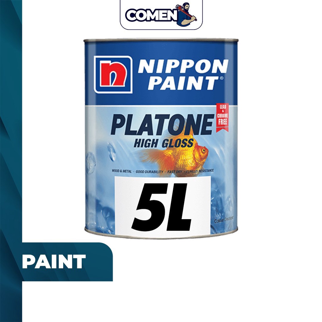 NIPPON PAINT Platone High Gloss 5 Liter OilBased Wood Timber Steel