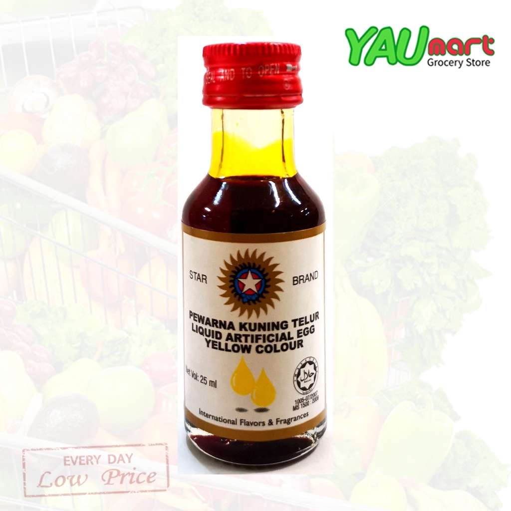 STAR BRAND PEWARNA KUNING TELUR / LIQUID ARTIFICIAL EGG YELLOW COLOUR