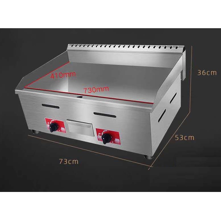 720 Stainless Steel Gas Griddle Commercial Gas Countertop Griddle Table