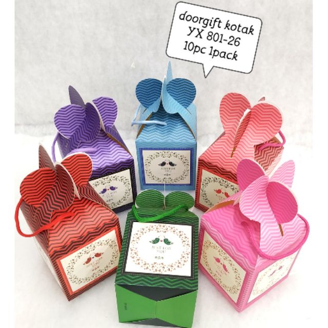 Kotak YX801 10.5x10.5x23cm kotak kertas jajan goodies door