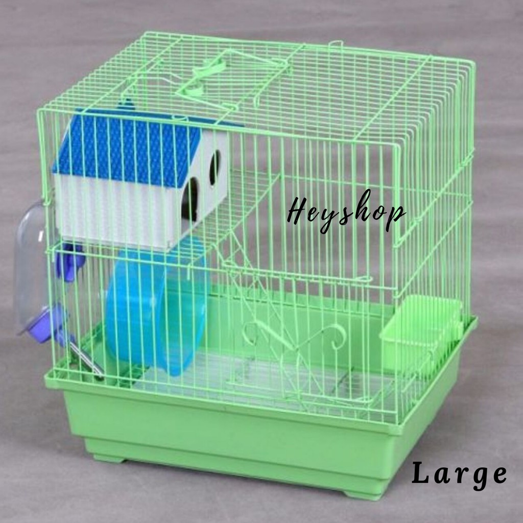 🔥Promotion🔥 Hamster Cage 2 Storey Full Accessory with Wheel & House