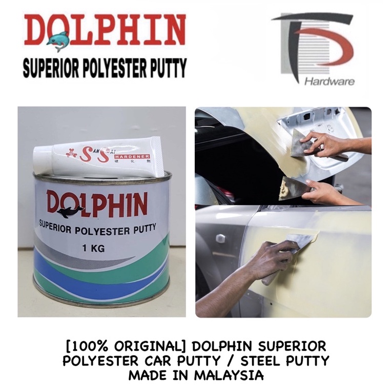 [100 ORIGINAL] DOLPHIN SUPERIOR POLYESTER CAR PUTTY / STEEL PUTTY