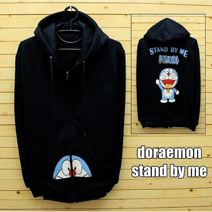 Doraemon STAND Jacket BY ME Black Shopee Malaysia