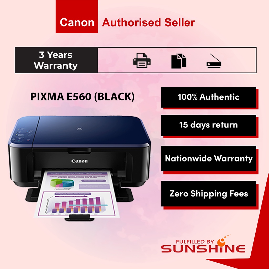 CANON Pixma E560 3 IN 1 WiFi Duplex Printer Printer Print,Scan,Copy