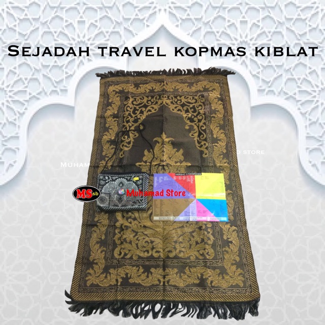 Sejadah Travel Kompas Kiblat (Bewarna) Shopee Malaysia