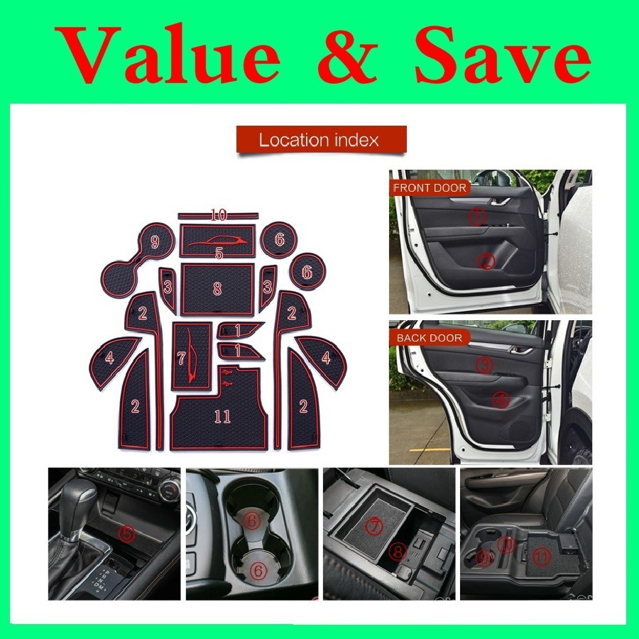 Mazda CX5 KF 2017 2023 CX5 Car Accessories Interior Slot Mat Rubber