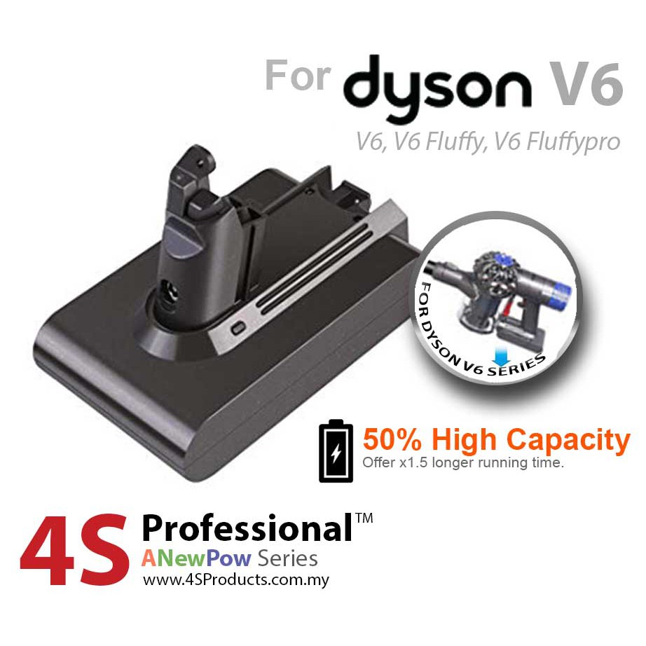 Dyson V6 Lithium Battery Replacement High Capacity 3000mAH Shopee