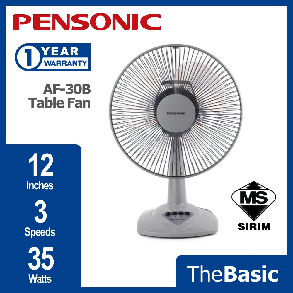 PENSONIC 12" Desk Table Fan Kipas Meja (AF30B , AF30B) Shopee Malaysia